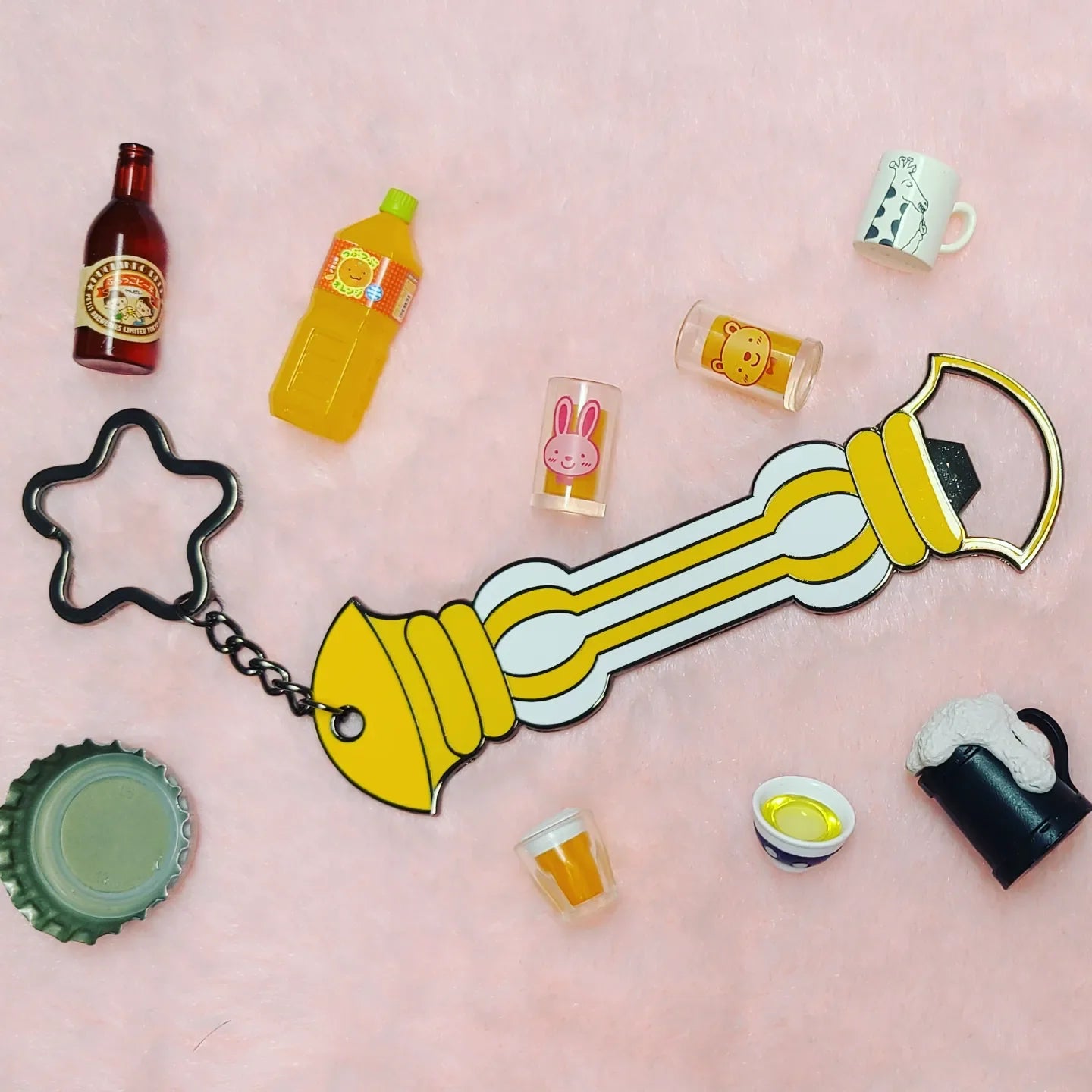 Bottle Opener Hard Enamel Keychain