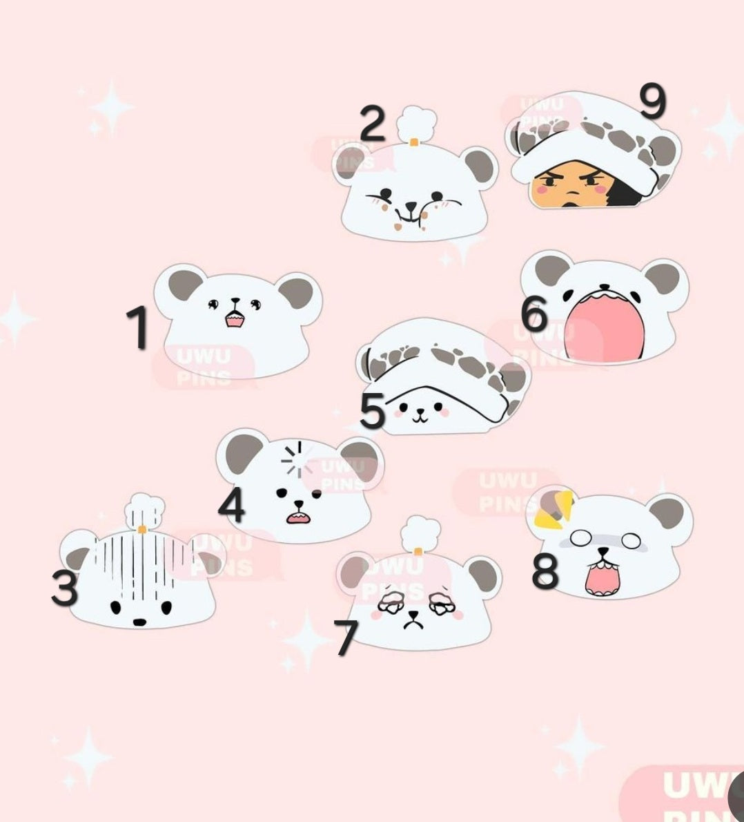 bear emotes soft Enamel pins