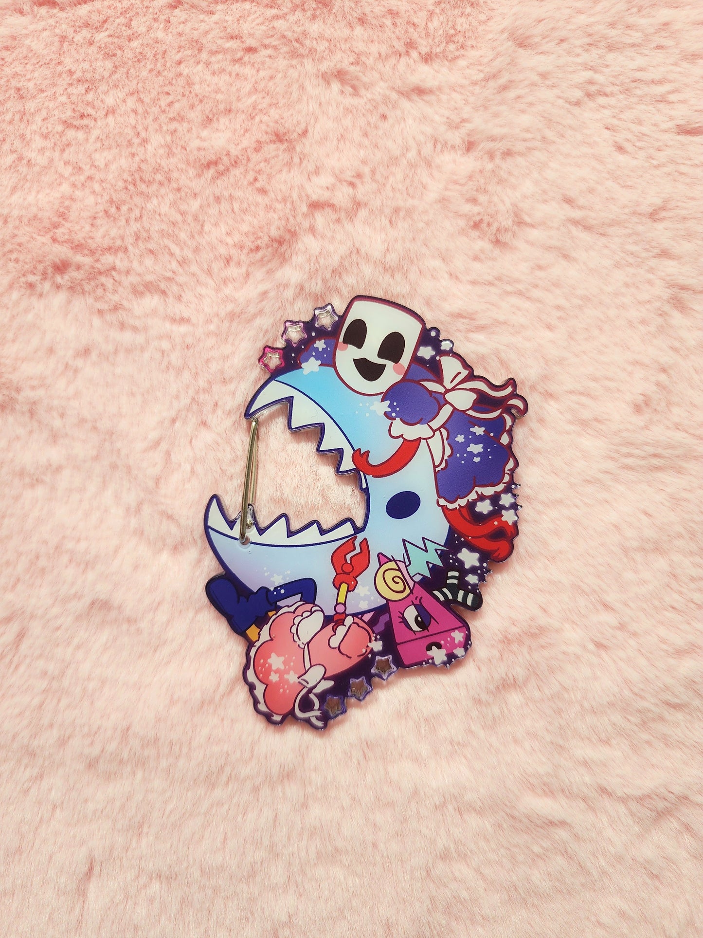 bubble carabiner acrylic keychain