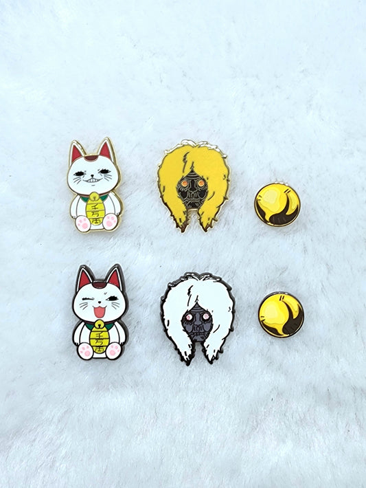 Cat Granny and Nuts Enamel Pin