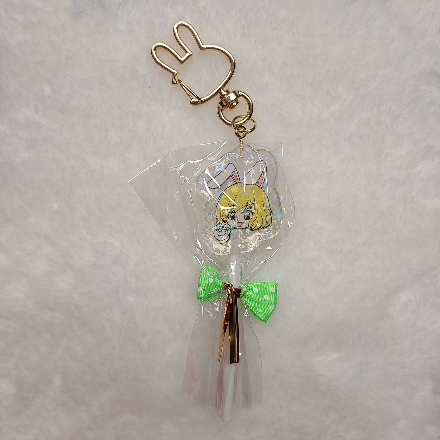 Bunny lolipop keychain