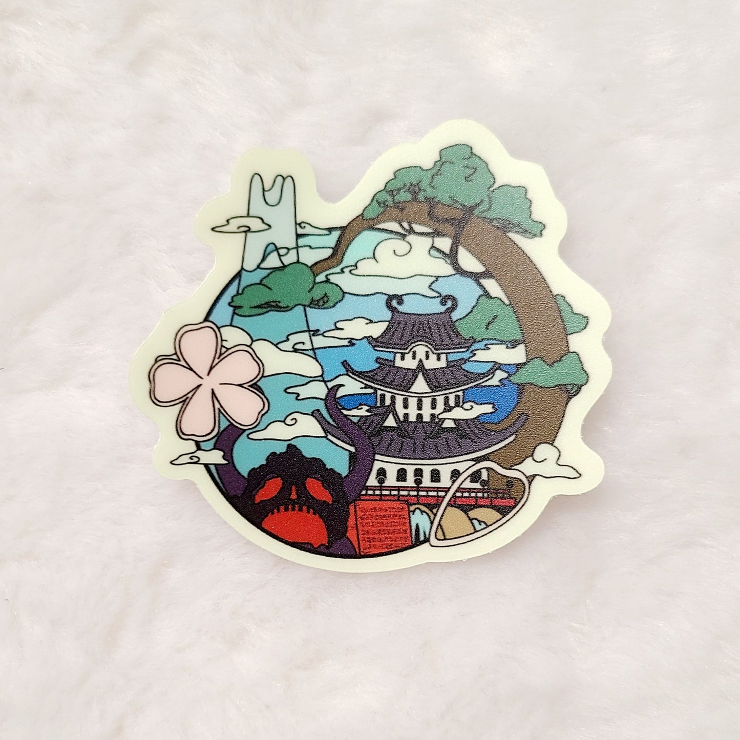 Flower arc glow Sticker Vinyl Sticker