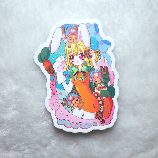 Bunny and Raccoon Sticker Vinyl Sticker