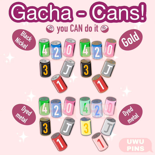 Gacha-Cans Enamel Pins