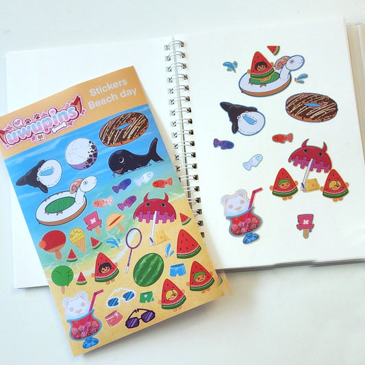 Beach Sticker sheet