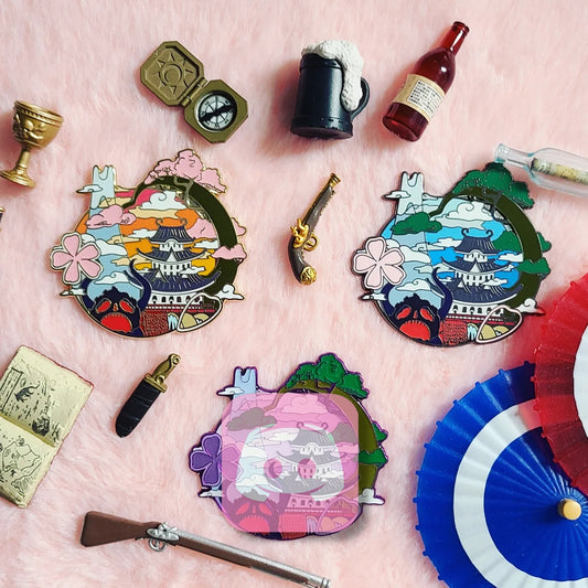 Flower Arc Hard Enamel Pin