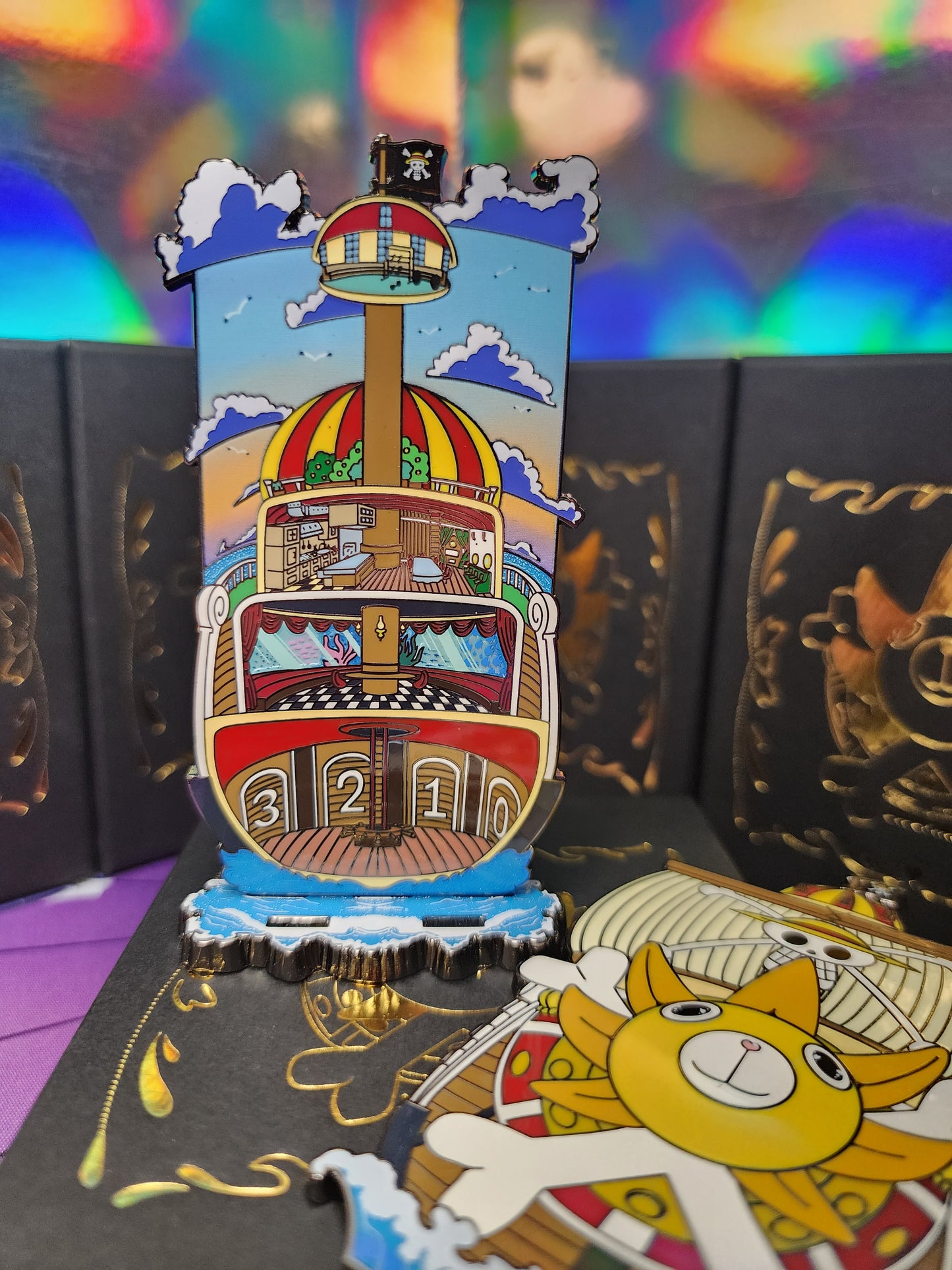 Ship diorama pin