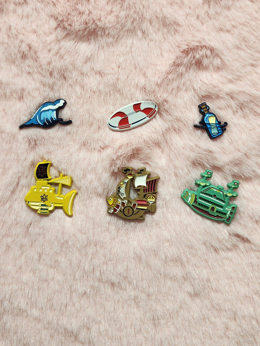 [Patreon] Ships and the ocean Filler Enamel Pins