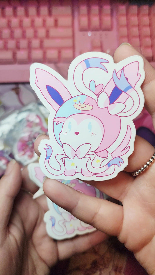 pink and blue hat Sticker Vinyl