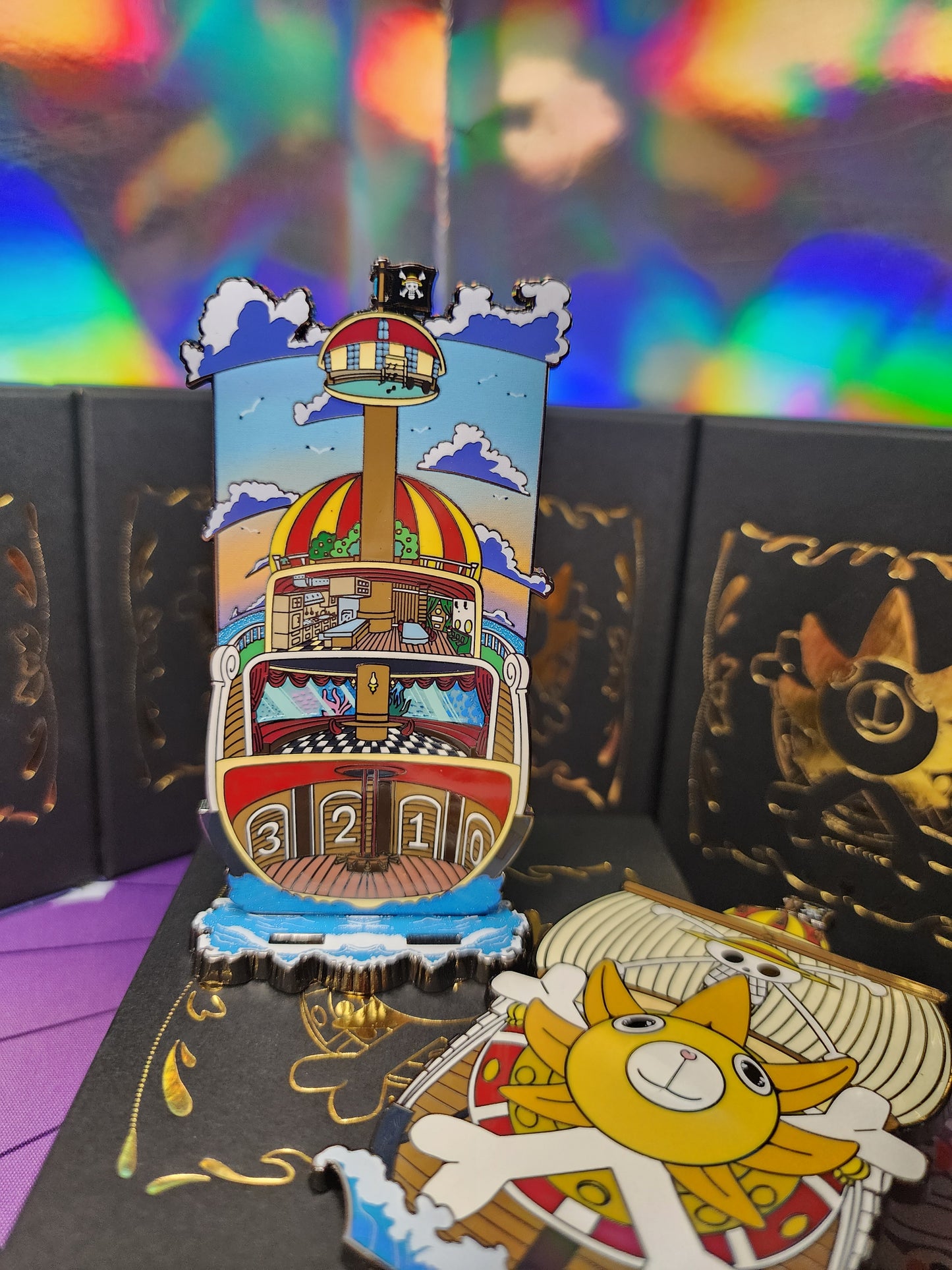 Ship diorama pin