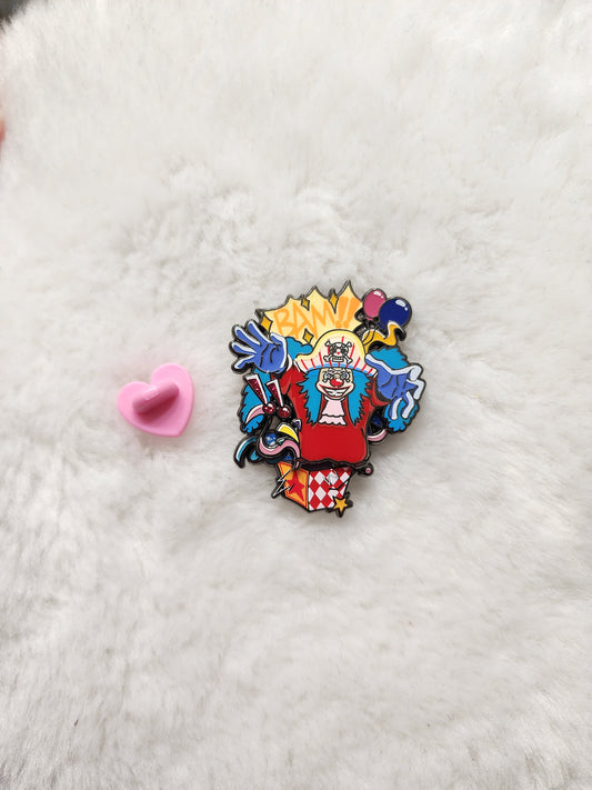 Clown in the box Hard Enamel spring pin