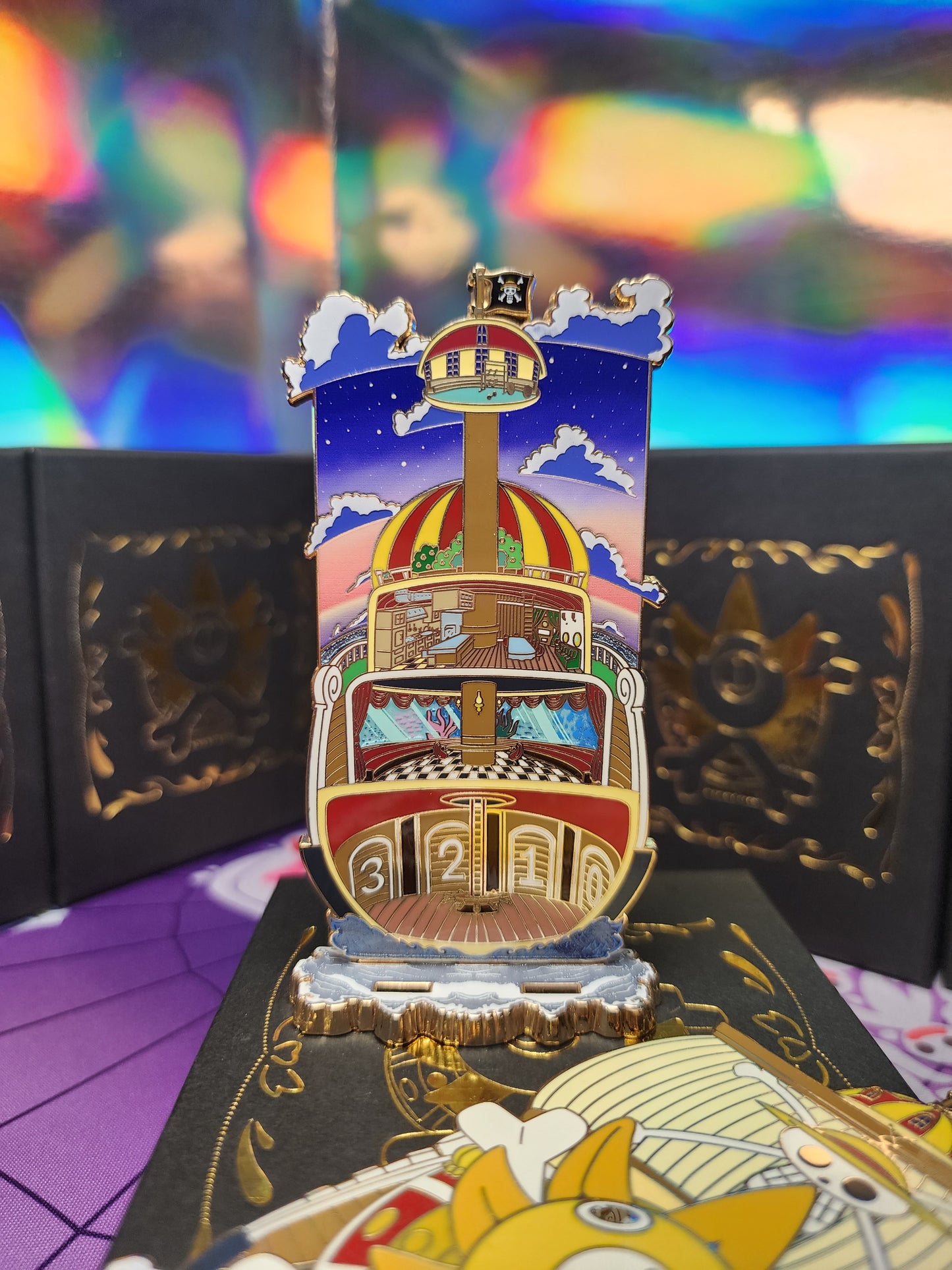 Ship diorama pin