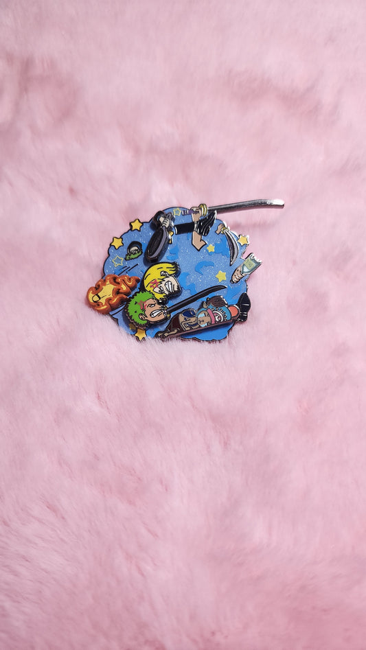 Mosshead VS. Twirlybrow Hard Enamel pins