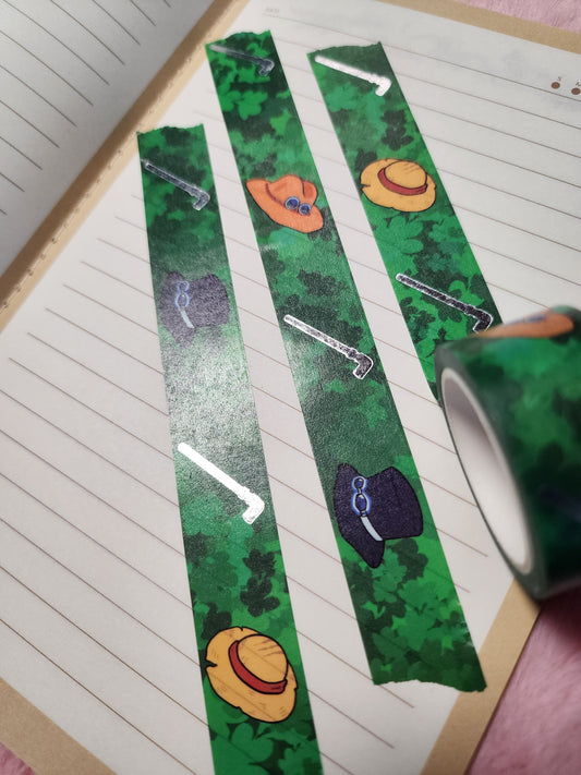 Hats and strawberries washi tape