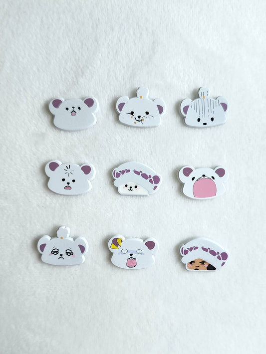 The many faces of a bear soft Enamel pins