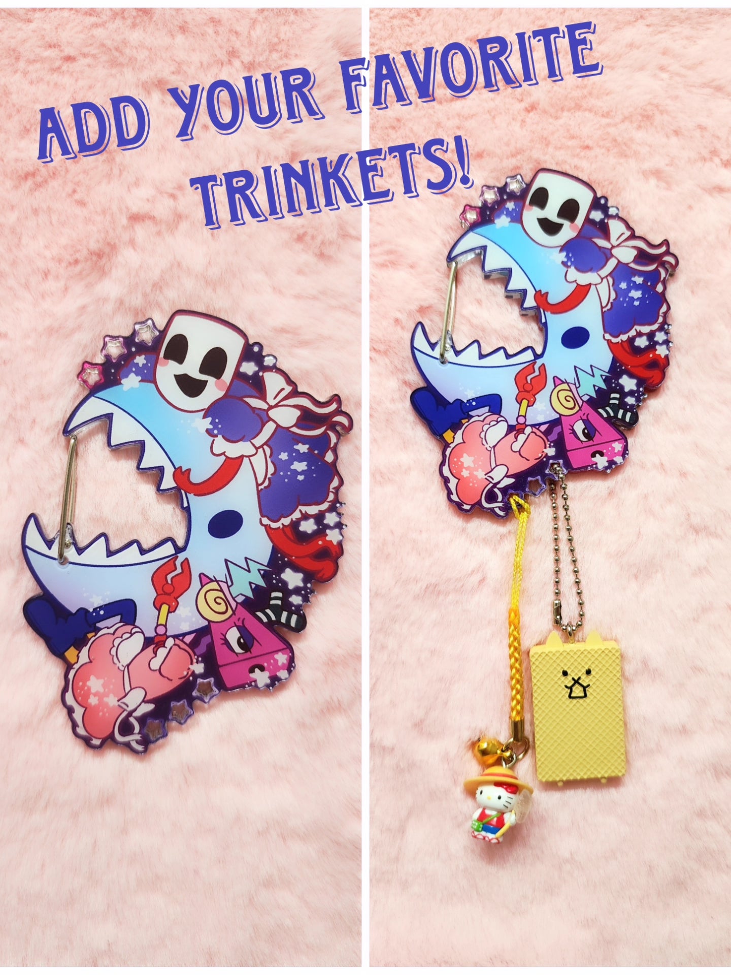 bubble carabiner acrylic keychain