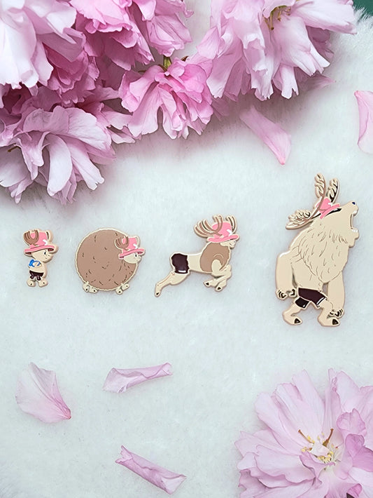 Reindeer transformation Enamel Pin