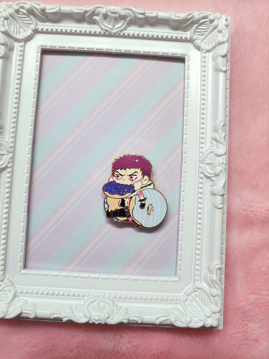 Donut thief Soft enamel pin