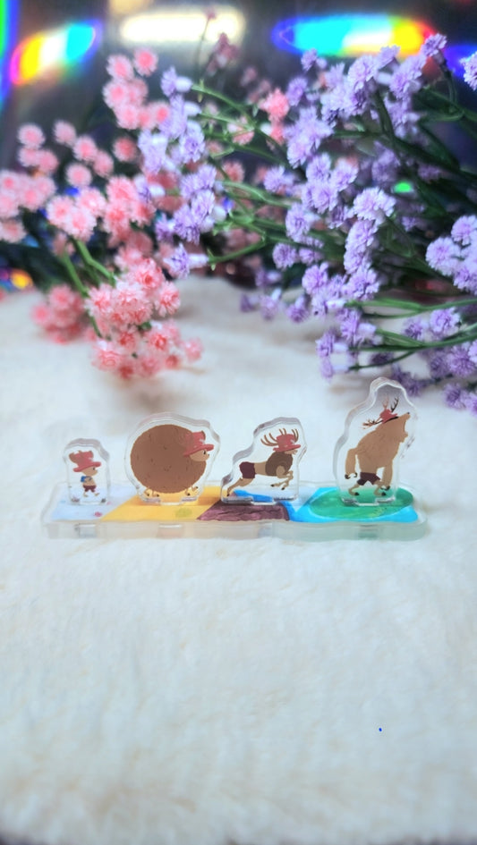 Reindeer transformation acrylic standee