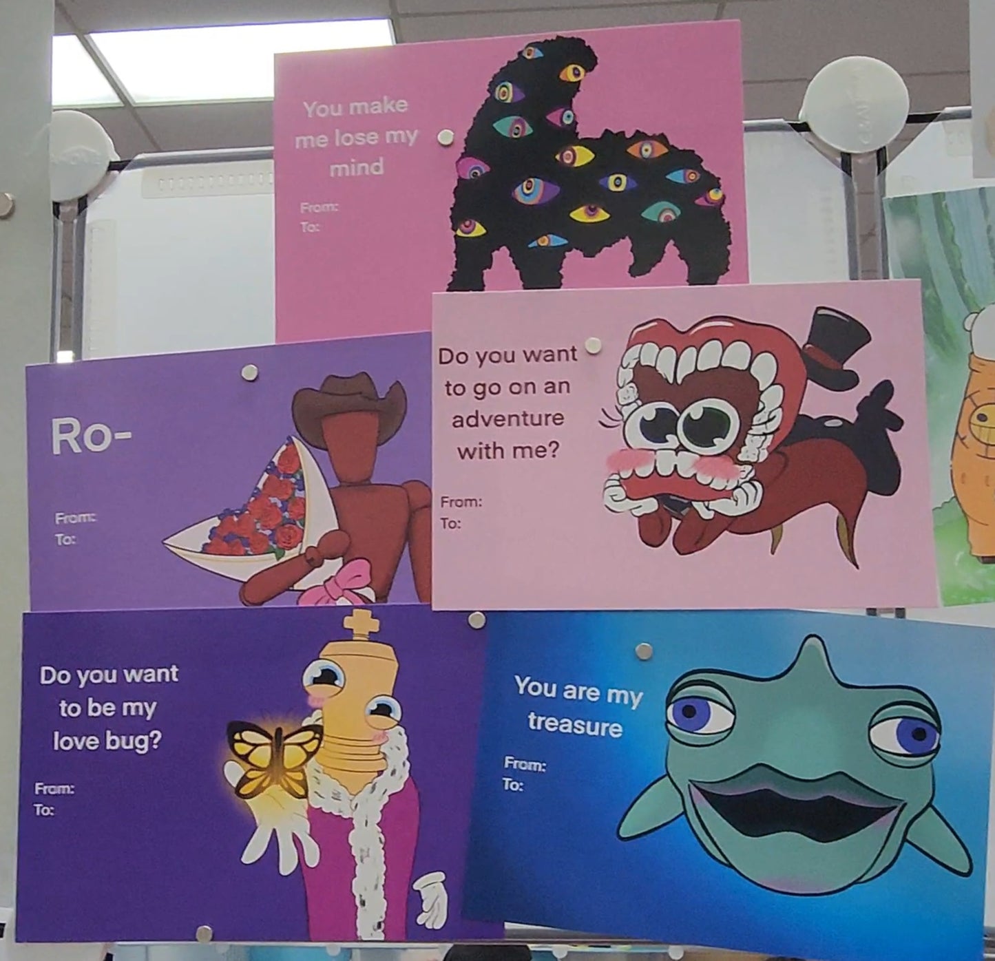 v-day print postcard