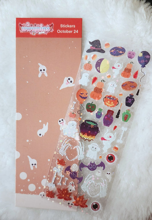 Spooky sticker sheet