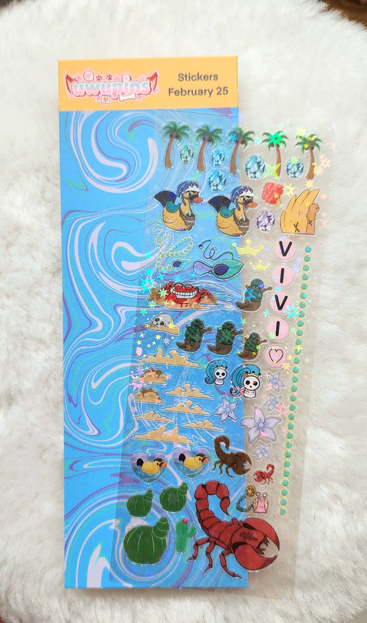 Miss Wednesday Sticker sheet