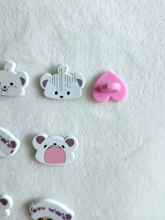 bear emotes soft Enamel pins