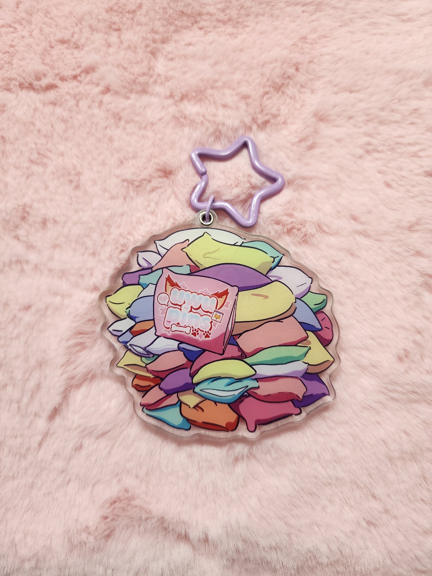 Pillowfort acrylic keychain