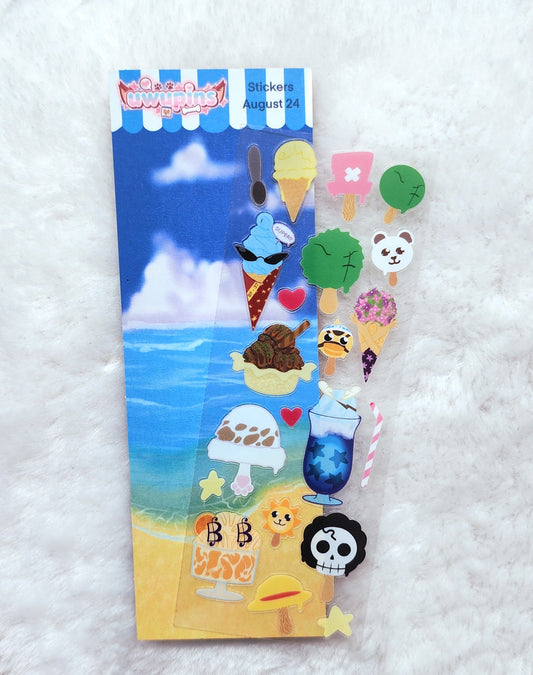 Ice cream sticker sheet