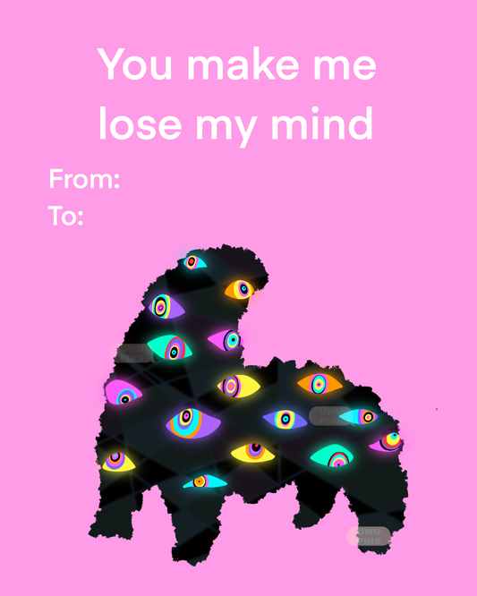 v-day print postcard