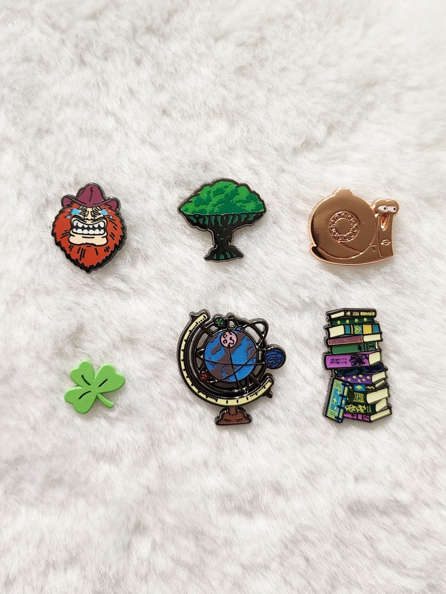 Bookworm Filler Enamel Pins
